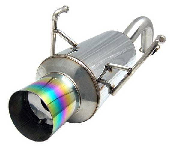 Honda Del Sol 4 Car Option Bolt-On Muffler with Burnt Tip - MUB-HD93-RT