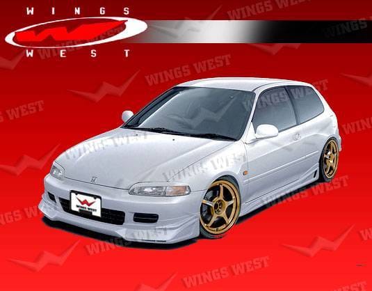 Honda Civic HB VIS Racing JPC Type B Side Skirts - Polyurethane - 92HDCVCHBJPCB-004P