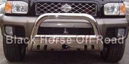 Nissan Pathfinder Black Horse Bull Bar Guard with Skid Plate