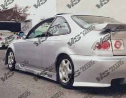 Honda Civic 2DR & HB VIS Racing Z1 boxer Side Skirts - 96HDCVC2DZ1-004