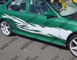 Honda Civic 4DR VIS Racing Invader-6 Side Skirts - 96HDCVC4DINV6-004