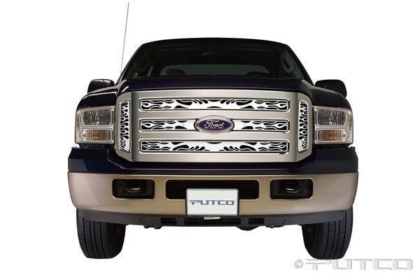 Ford F350 Superduty Putco Flaming Inferno Stainless Steel Grille - 89155