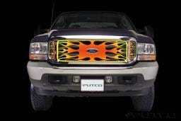 Ford F350 Superduty Putco Flaming Inferno Stainless Steel Grille - 4 Color - 89305