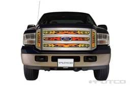 Ford F350 Superduty Putco Flaming Inferno Stainless Steel Grille - 4 Color - 89355