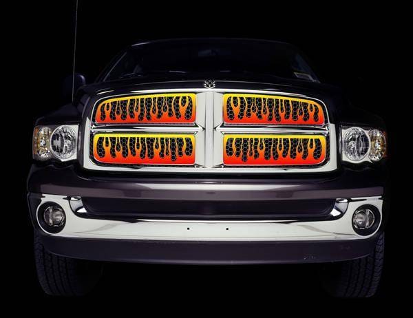 Chevrolet Avalanche Putco Flaming Inferno Stainless Steel Grille - 4 Color - 89358
