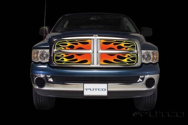 Dodge Ram Putco Flaming Inferno Stainless Steel Grille - 4 Color - 89332