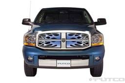 Dodge Ram Putco Flaming Inferno Stainless Steel Grille - Blue - 89456