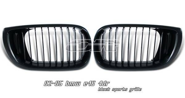 BMW 3 Series 4DR Option Racing Sport Grille - Black - 64-12120