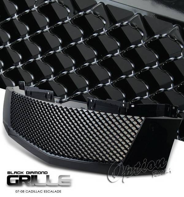 Cadillac Escalade Option Racing Black Grille - Diamond Style - Black - 65-14260