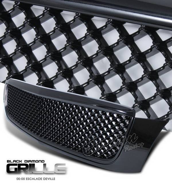 Cadillac DeVille Option Racing Black Grille - Diamond Style - Black - 65-14262