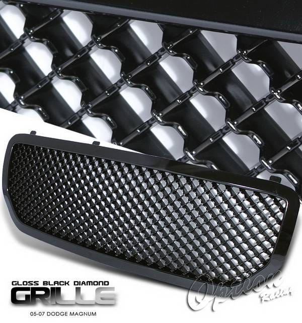 Dodge Magnum Option Racing Black Grille - Diamond Style - Black - 65-17270