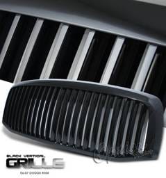 Dodge Ram Option Racing Black Grille - Vertical Style - Black - 65-17273