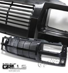 Chevrolet C10 Option Racing Black Grille - Billet Style - Black - 80-15132
