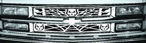 Chevrolet Tahoe Pilot Stainless Steel Skull Grille Insert - Set - SG-131
