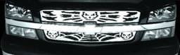 Chevrolet Avalanche Pilot Stainless Steel Skull Grille Insert - Set - SG-133