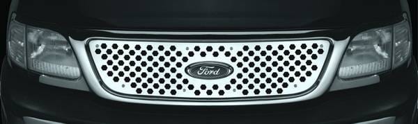 Ford F250 Pilot Stainless Steel Punch Grille Insert - 1PC - SG-261