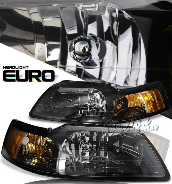 Ford Mustang Option Racing Headlights - Black - 10-18288