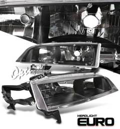 Honda Accord Option Racing Headlights - Black - 10-20311
