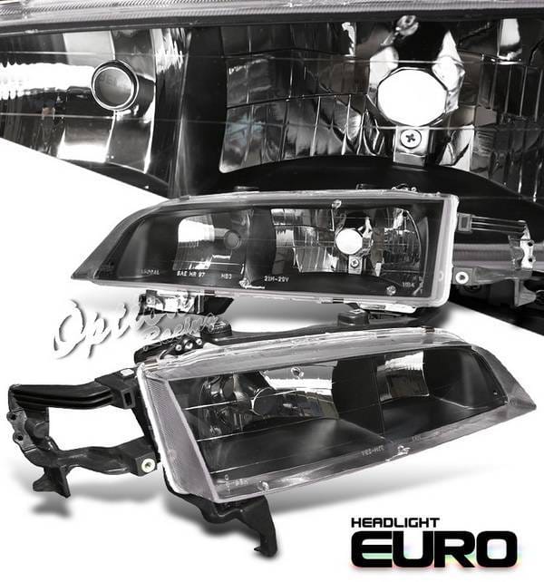 Honda Accord Option Racing Headlights - Black - 10-20311