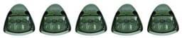 Dodge Ram IPCW LED Cab Roof Lights with Chrome Base - 5PC - LEDR-401S