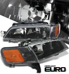 Honda Accord Option Racing Headlights with Corner - Black - 10-20278