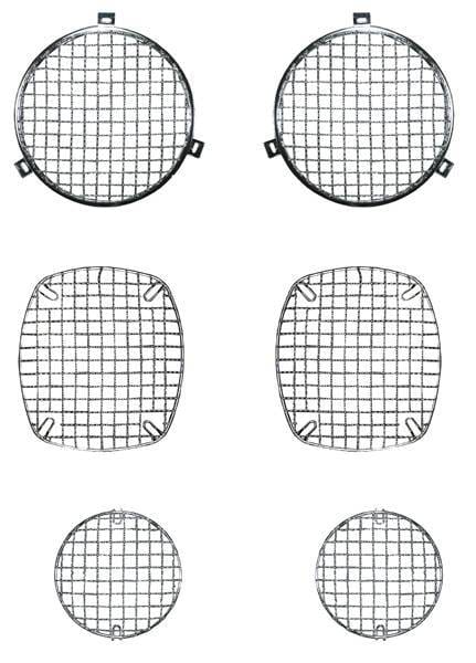 Rugged Ridge Stone Guard Kit - Head Light Protectors - 6 Piece - Stainless - 11102-01