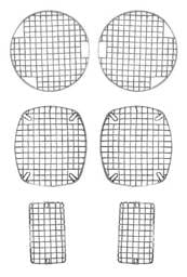 Rugged Ridge Stone Guard Kit - Head Light Protectors - 6 Piece - Stainless - 11102-03