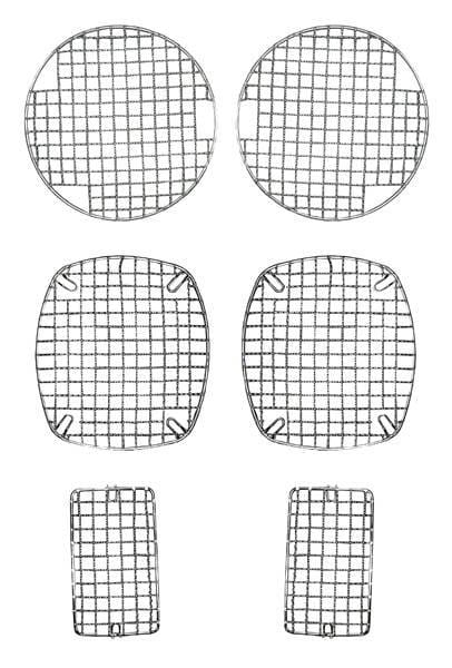 Rugged Ridge Stone Guard Kit - Head Light Protectors - 6 Piece - Stainless - 11102-03