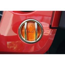 Rugged Ridge Euro Guard Kit - Tail Light Guard - Front - Pair - Stainless Steel - 11142-11