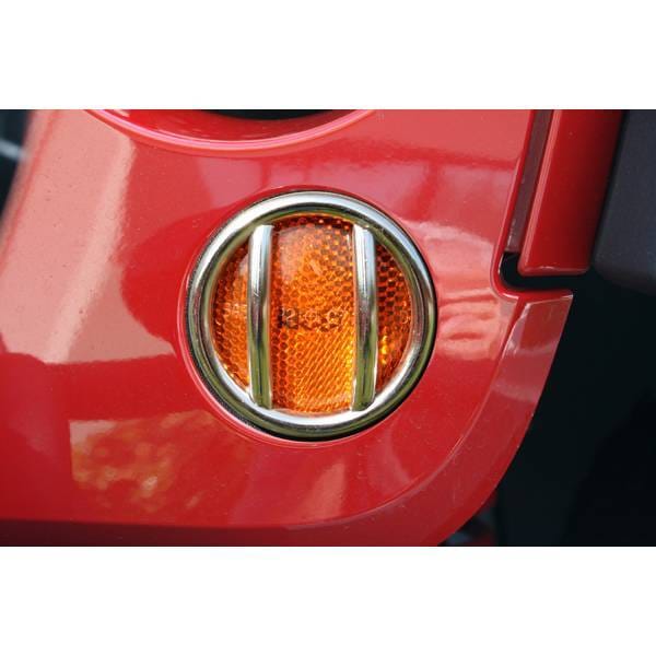 Rugged Ridge Euro Guard Kit - Tail Light Guard - Front - Pair - Stainless Steel - 11142-11