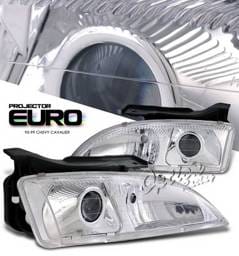 Chevrolet Cavalier Option Racing Projector Headlights - Chrome Housing with Corner - 11-15320