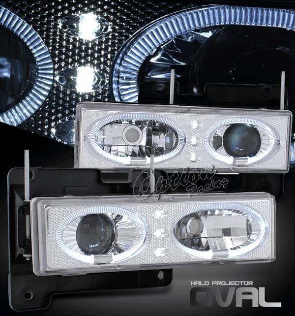 Chevrolet C10 Option Racing Projector Headlights - Chrome Housing - 11-15332