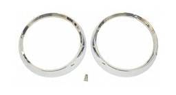 Omix Headlight Bezel - Pair - Chrome - 12419-04