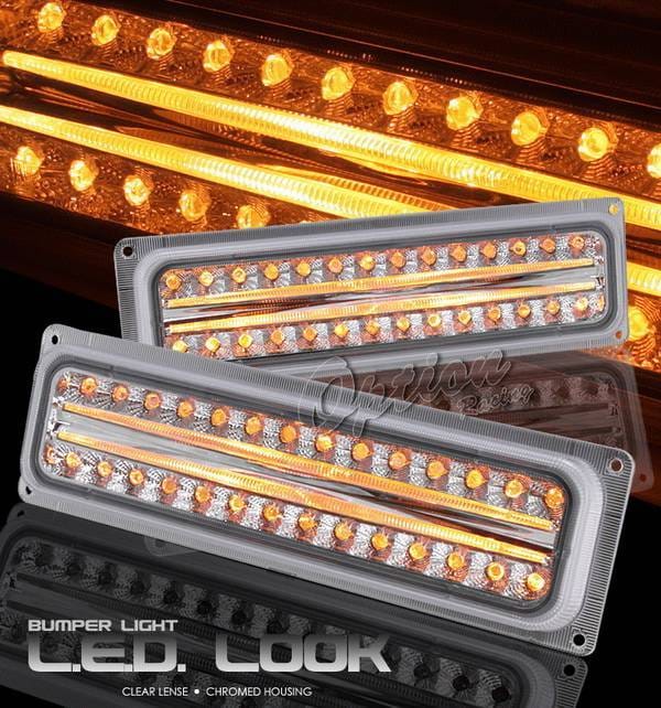 Chevrolet C10 Option Racing Bumper Light - Chrome & LED Look - 16-15121