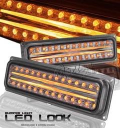 Chevrolet C10 Option Racing Bumper Light - Smoke Diamond Cut - 16-15122