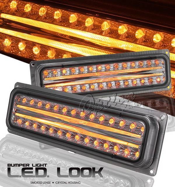 Chevrolet C10 Option Racing Bumper Light - Smoke Diamond Cut - 16-15122