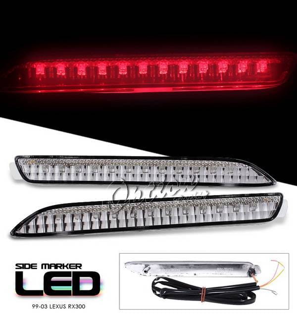 Lexus RX Option Racing Side Marker - Smoke LED Light With Brake Function - 16-29114