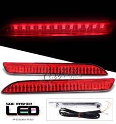Lexus RX Option Racing Side Marker - Red LED Light With Brake Function - 16-29115