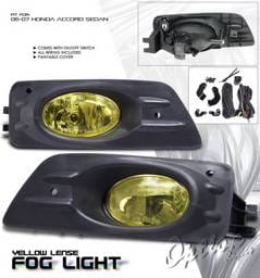 Honda Accord 4DR Option Racing Fog Light Kit with Wiring Kit - Yellow - 28-20200
