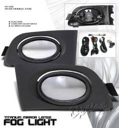 Honda Civic Option Racing Fog Light Kit with Wiring Kit - Smoke - 28-20207