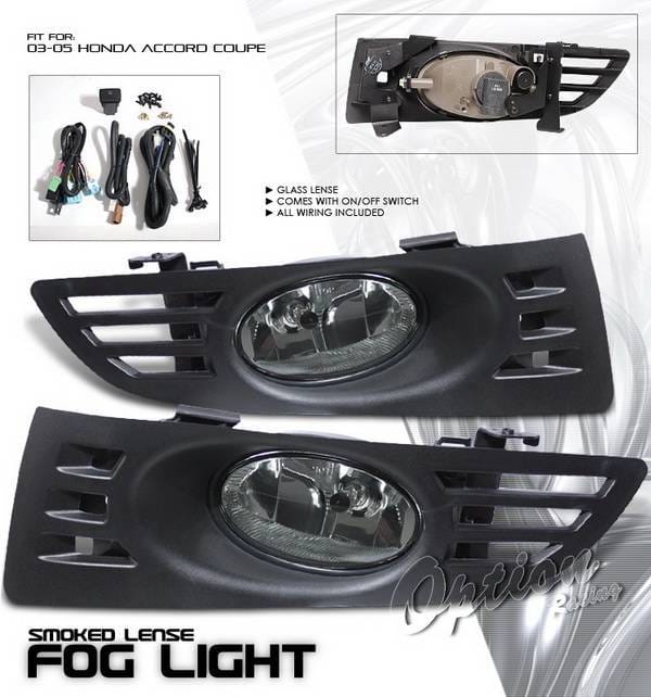 Honda Accord 2DR Option Racing Fog Light Kit with Wiring Kit - Smoke - 28-20210
