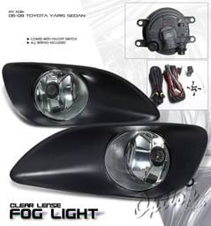 Toyota Yaris Option Racing Fog Light Kit with Wiring Kit - Clear - 28-44193