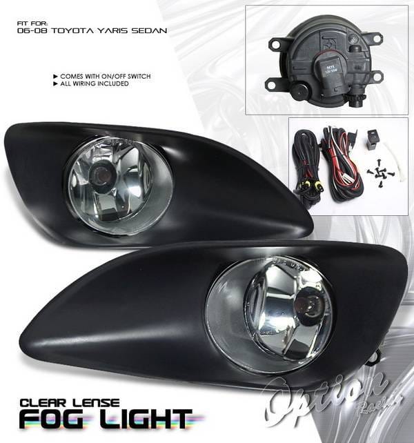 Toyota Yaris Option Racing Fog Light Kit with Wiring Kit - Clear - 28-44193