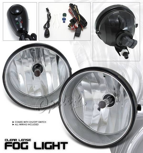 Toyota Camry Option Racing Fog Light Kit - Plastic with Wiring Kit - Clear - 28-44206