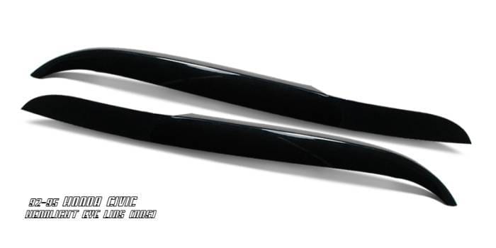 Honda Civic Option Racing Headlight Eyelids - 49-20109