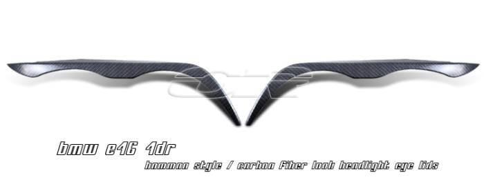 BMW 3 Series Option Racing Headlight Eyelids - 49-12106