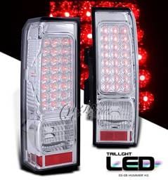 Hummer H3 Option Racing LED Taillights - Chrome Full LED Version - 75-21331