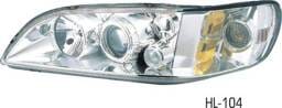 Honda Accord 2DR & 4DR Pilot Chrome Projector Headlight - Pair - HL-104