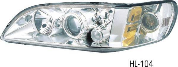 Honda Accord 2DR & 4DR Pilot Chrome Projector Headlight - Pair - HL-104
