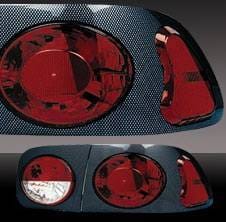 Honda Civic 2DR & 4DR Pilot Carbon Fiber Look Taillight - Paintable Bezel - Set - TL-201PB